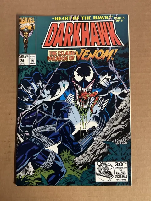 Darkhawk #14 First Print Marvel Comics (1992) Venom