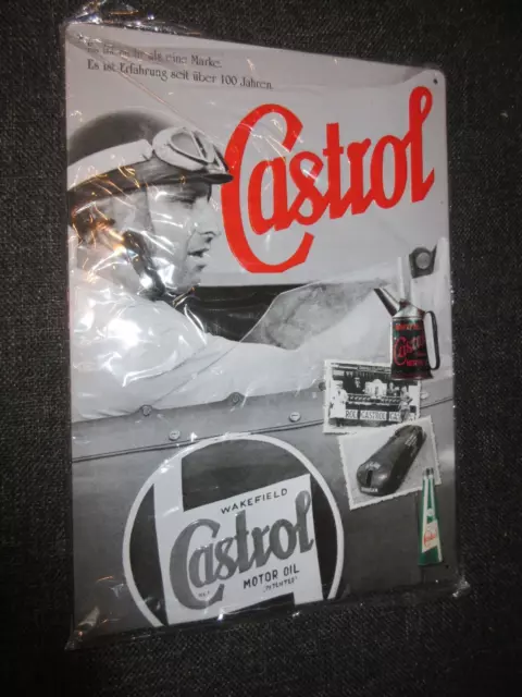 Castrol Blechschild Esso Aral Shell BP Tankstelle Zapfsäule Deko