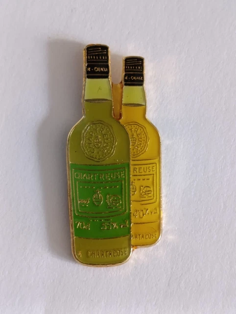 Pin's Bouteilles de Chartreuse Liqueur Alcool Rare Verte Jaune Pins