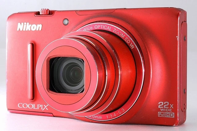 NIKON COOLPIX S9500 Digital Camera black 18.1MP 22x zoom