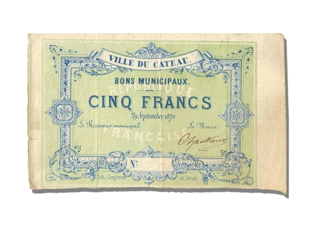 [#10853] BILLETE, 5 Francs, 1870, Francia, MBC+ EUR 218,90 - PicClick ES