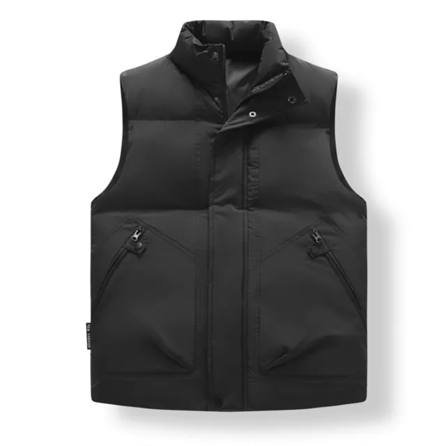 Mens Winter Sleeveless Jacket Casual Zip Padded Vest Coat Warm Quilted Outerwear