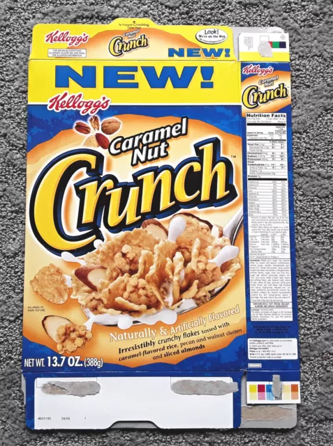 2006 Kellogg's *NEW* Caramel Nut Crunch Cereal Box Empty