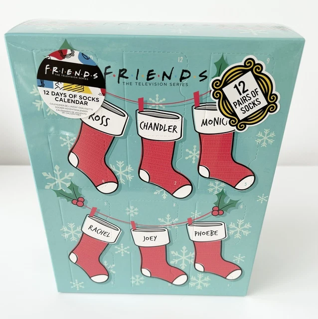 FRIENDS TV SHOW Sock Advent Calendar 12 Days Christmas Countdown Unisex