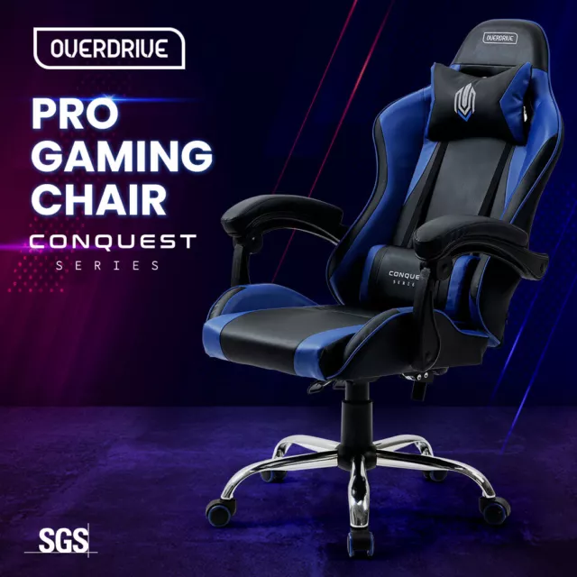 OVERDRIVE Gaming Office Desk Chair Reclining Ergonomic Computer Home Comfortable
