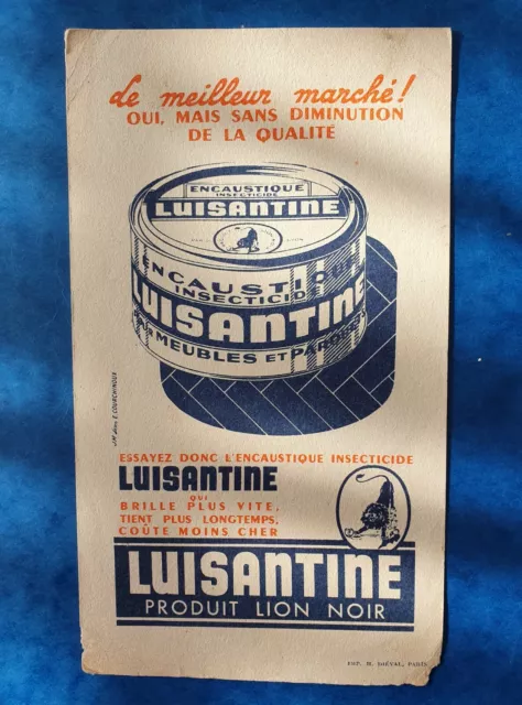 Buvard Lusantine - Produit Lion Noir - Encaustiqeu