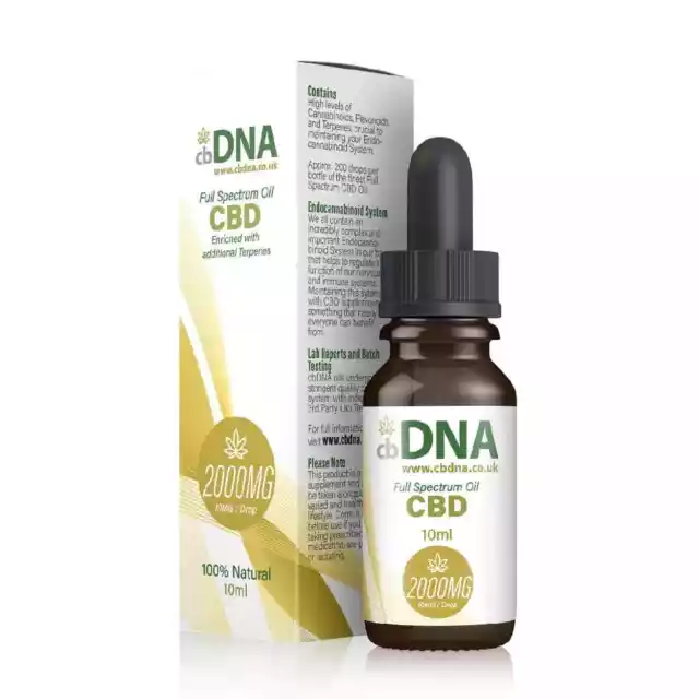 cbDNA 2000MG CBD Oil High Quality Full Spectrum 100% NATURAL & VEGAN