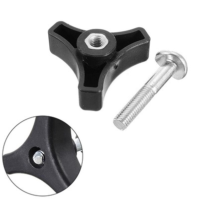 Pièces de rechange Taille : au choix Écrou triangulaire Boulon de poignée de tondeuse à gazon et bouton en plastique Pour poignée de tondeuse 