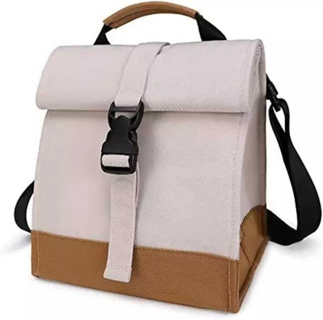 Collapsible Roll Top Insulated Lunch Bag for Men & Women Lightweight Cooler Insu
