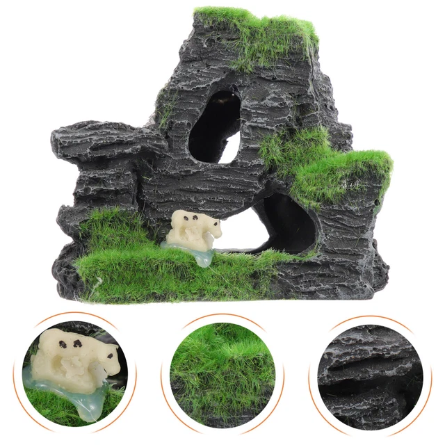 Grotta Per Acquario - Rifugio Per Pesci E Gamberetti - Decorazione Naturale Con Base Stabile - Per Betta, Guppy, Ciclidi