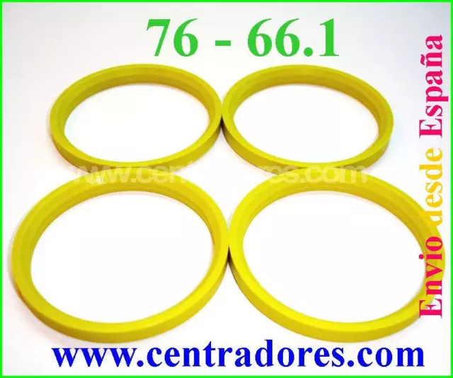 4 Centradores De Llanta 76-66.1 Bagues Centrage Nissan Qashqai Renault Dacia