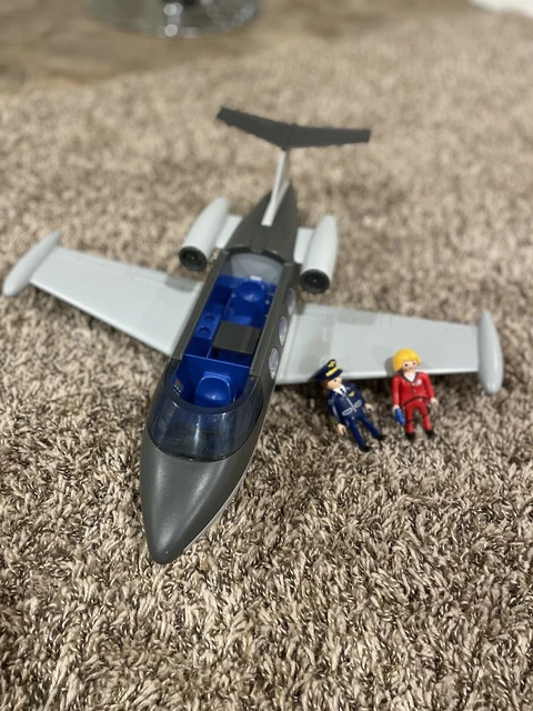 PLAYMOBIL AVION / JET PRIVÉ AÉROPORT PILOTE VACANCES PERSONNAGES