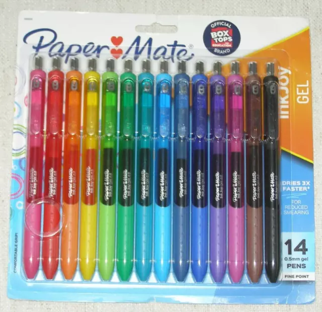 Paper Mate InkJoy Retractable Gel Pens 14 Assorted 0.5mm Fine Point