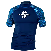 Rash Guard UPF-50 - Herren - Kurzarm - Aegean - Gr: S