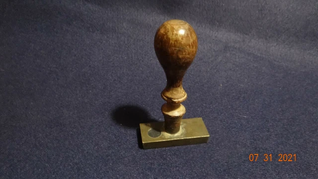 Antiker toller alter Stempel Messing Holz GERMANY Sammler selten rar