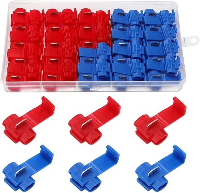 50 Cosses Électrique Connecteurs Sertir Assortiment Fil Câble Isolées Set Kit