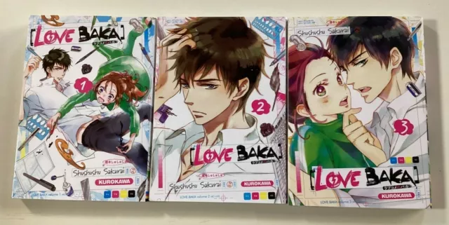 LOVE BAKA tomes 1 à 3 Shushushu Sakurai SERIE COMPLETE Manga shojo en français