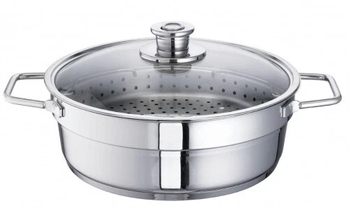 SUS Dampfgarer Aroma Dämpfer Wega Induktion Edelstahl 6,5 Liter 30 cm 00133-30