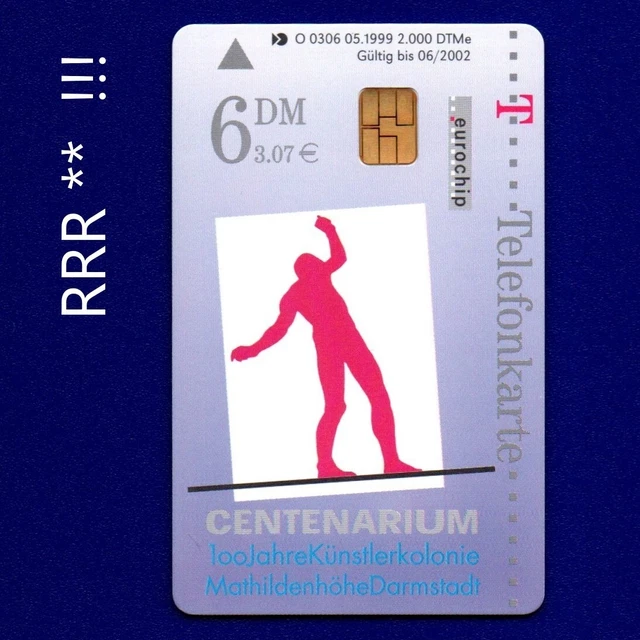 🙂 O 306 1999 ** PIENO!!! SCHEDA TELEFONICA Centenario colonia di artisti Darmstadt