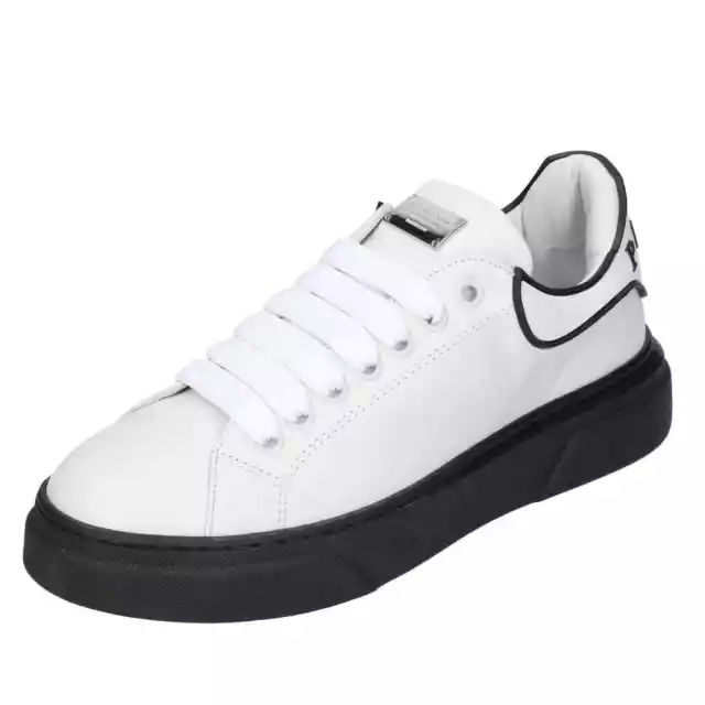 chaussures femme PHILIPP PLEIN 35 EU baskets blanc cuir DE01