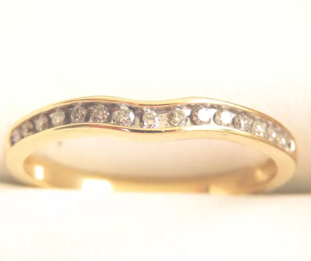 Genuine Diamond Eternity Ring In 9K Yellow Gold
