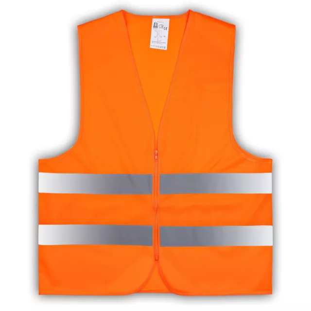 Sicherheitsweste Signalweste Warnweste, Orange, Gr. 4 XL, Normalgewebe