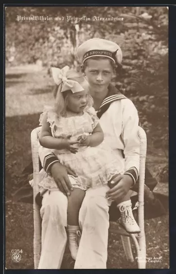 Ansichtskarte Prinz Wilhelm und Prinzessin Alexandrine von Preussen