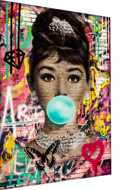 Leinwand Bilder Pop Art Audrey Hepburn  Wandbilder -Hochwertiger Kunstdruck