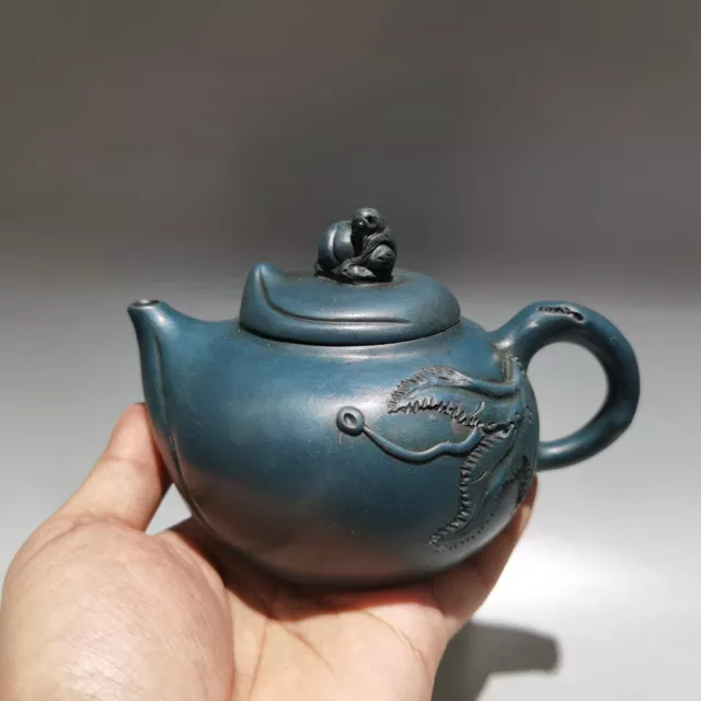 Chinese Yixing Zisha Clay Teapot  Monkey Holding Peach Pot Jiang Rong 200ml