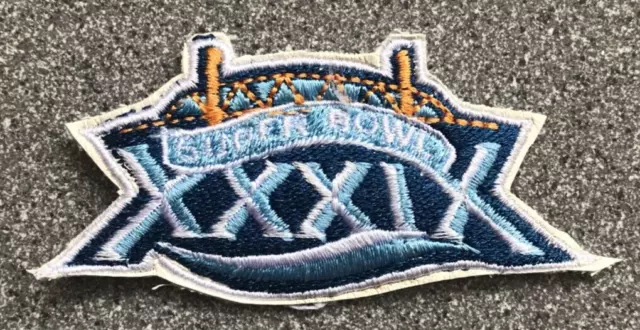 2005 Super Ciotola Xxxix NFL Calcio 3.25 " Toppa Nuovo England Patriots Vs
