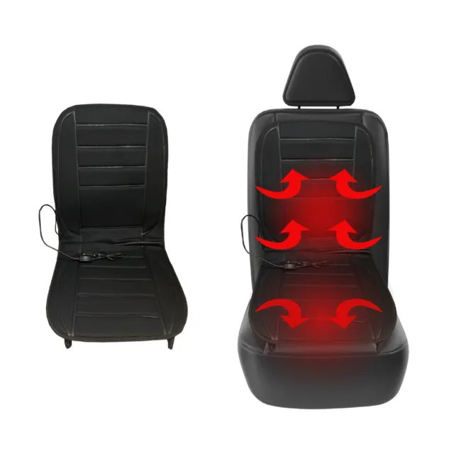 Adjustable Heated Car Seat Cushion Heater Warmer for Winters - 12V Universal Fit