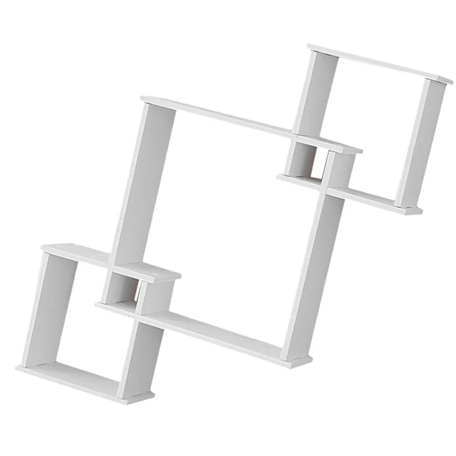 Set 3 Mensole Cubo In Legno Paulownia Rebecca - Scaffali Parete Moderni Per Soggiorno E Camera - Foto 5