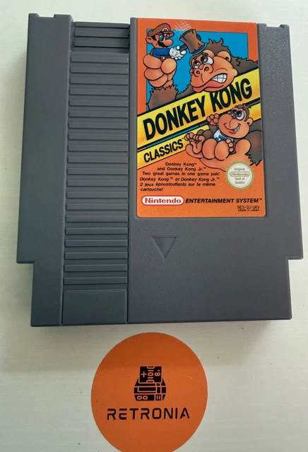 CHARIOT DE JEU Donkey Kong Classics Nintendo Nes version britannique avec manche testée EUR 23