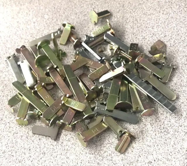 Locksmith Cylinder Tailpiece Assortment. 50+ Pieces That Fit Various Lock Mfgs.