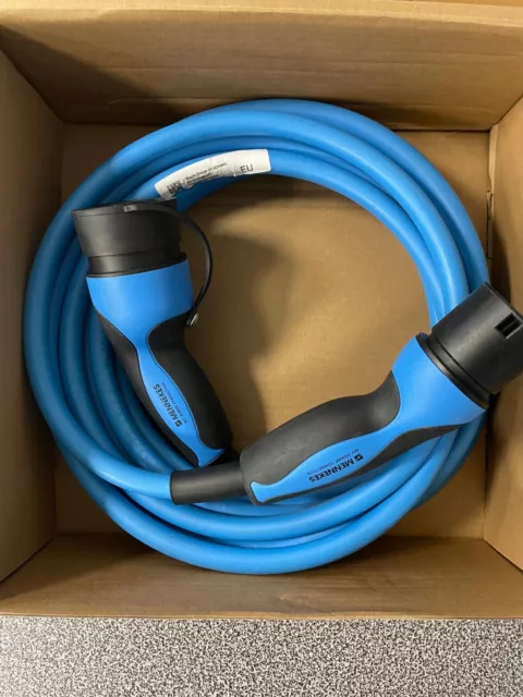 Cavo di ricarica Mennekes tipo 2 32A, blu, lunghezza 7m