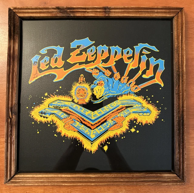 1970S LED ZEPPELIN Song Remains The Same Glass Carnival Mirror 13x13