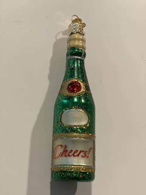 Old World Christmas Glass Ornament- 5” Cheers!  NEW