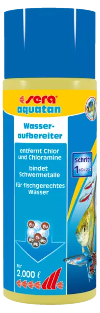 Sera Aquatan 500ml Traitement D'Eau Douce Eau de Mer Aquarium