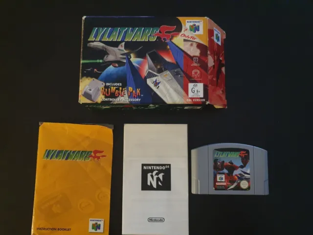 Lylat Wars Nintendo 64 N64 Star Fox PAL, Box, Manual, Game PAL