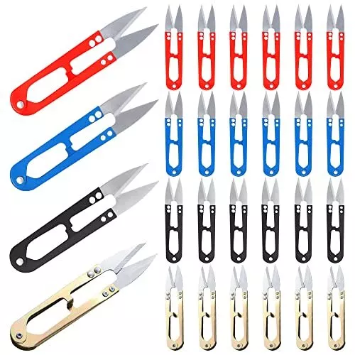 24Pcs Sewing Scissors for Fabric, Thread Yarn Embroidery Clippers Cutter, Small