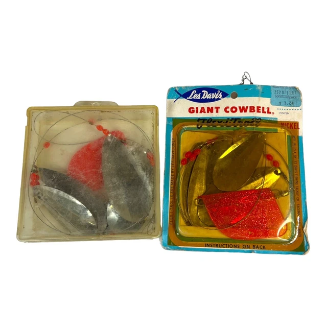 VTG LOT 2 Les Davis Giant Cowbell FlexITroll Attractor Spoon Rig Made