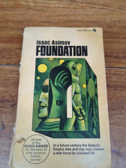 FOUNDATION by ISAAC ASIMOV 1966 Avon Science Fiction Paperback  First Avon Print