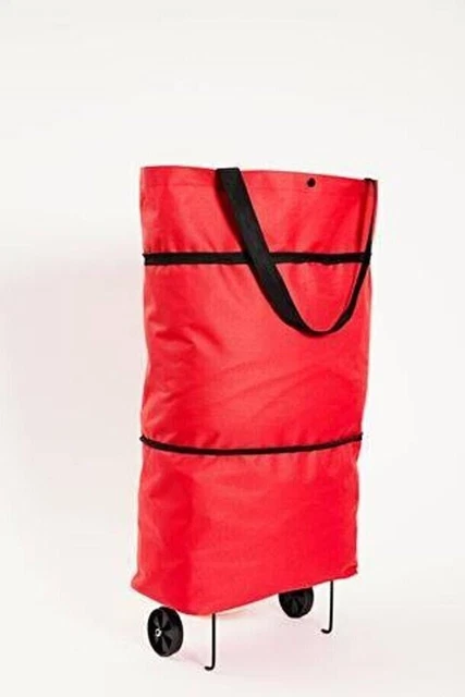 faltbare Einkaufstasche mit Rollen Umhänge Tasche Einkauf Trolley Einkaufswagen