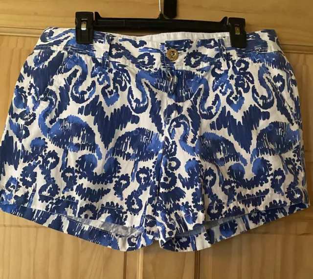 Lilly Pulitzer The Callahan Shorts Blue & White Size 8