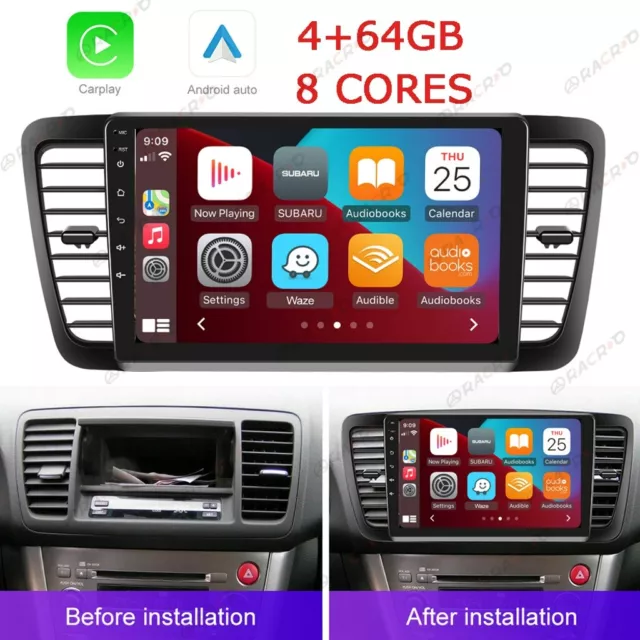 4+64G Für Subaru Legacy 2003-2009 Autoradio Android 13 Carplay GPS Navi WIFI BT