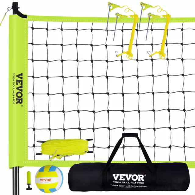 VEVOR Rete per Pallavolo Portatile Kit di Rete per Volley da Giardino Spiaggia