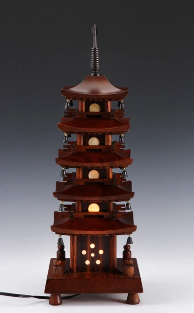 Hacomo Pusu Five Storied Pagoda Paper Craft - Red Japanese Temple Model Kit