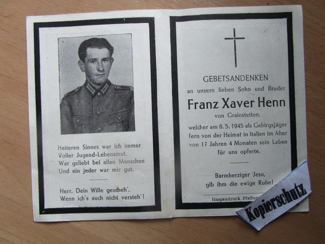 STERBEBILD 2. WK Mai 1945 Italien Villa del Nevoso Ilirska Bistrica