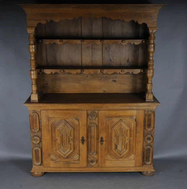 Barocco Aufsatzschrank/Armadio da Cucina, Rovere Chiaro Um 1840 O-257
