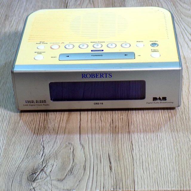 ROBERTS CRD19 DAB Digital Clock Radio With Dual Alarm Fully Working £